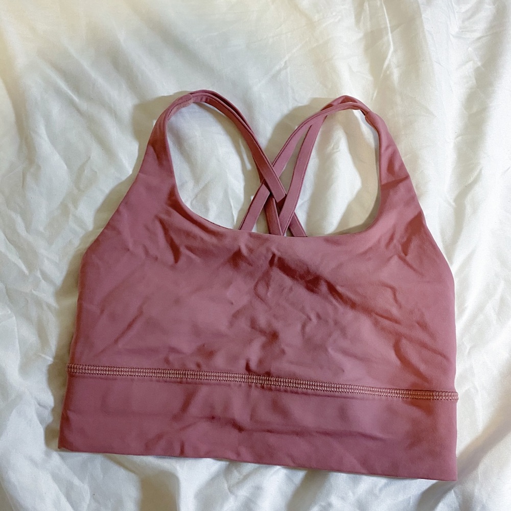 lululemon dark pink energy longline bra